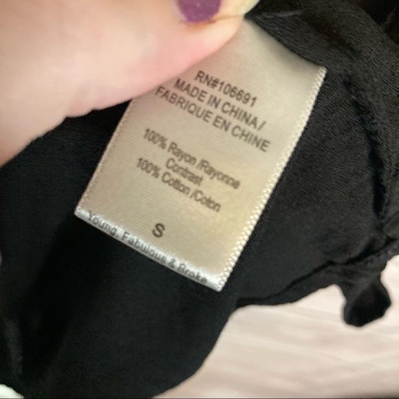 YOUNG Fabulous Broke Black Nova Mini Dress with Crochet Sleeves - Picture 10 of 11